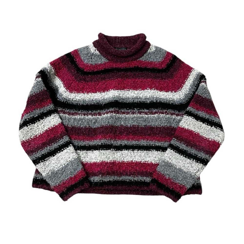 Vintage The Limited Rolled Neck Sweater Striped 90s Y2K Preppy Cabin Grunge